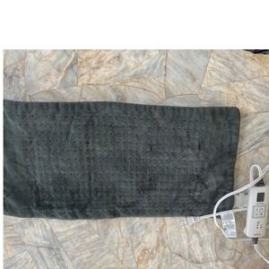 Pure Enrichment Electric Heating Pad PEHPAD24 Gray Microplush Sunbeam Controller